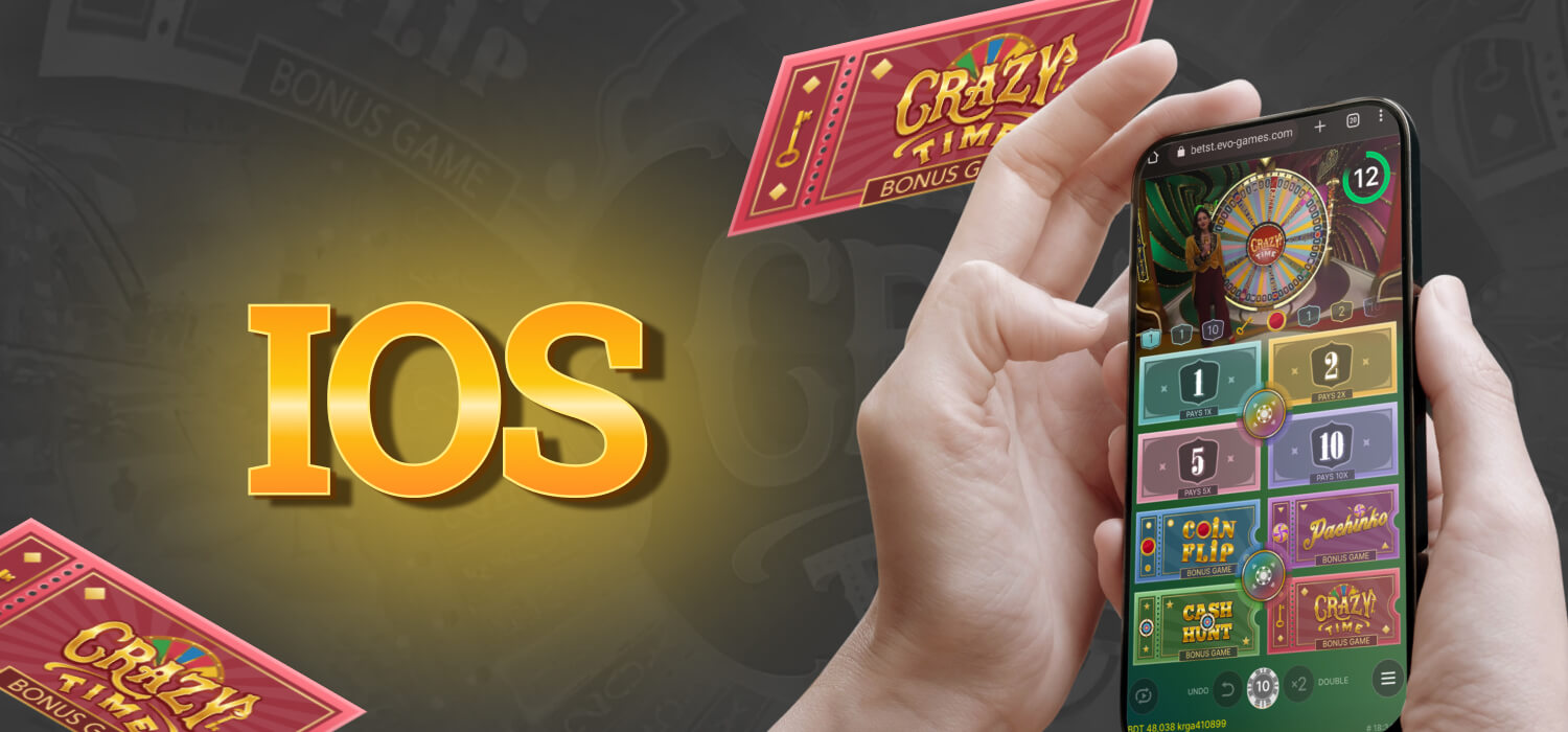 Betvisa iOS app for Crazy Time